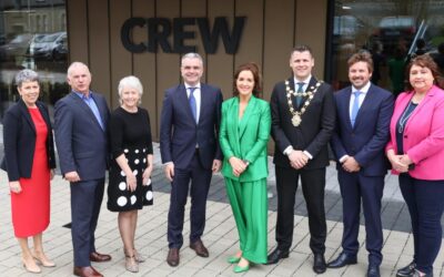 Dara Calleary, TD, Minister of State for Trade Promotion, Digital and Company Regulation officially opened the CREW Creative Enterprise & Innovation Hub