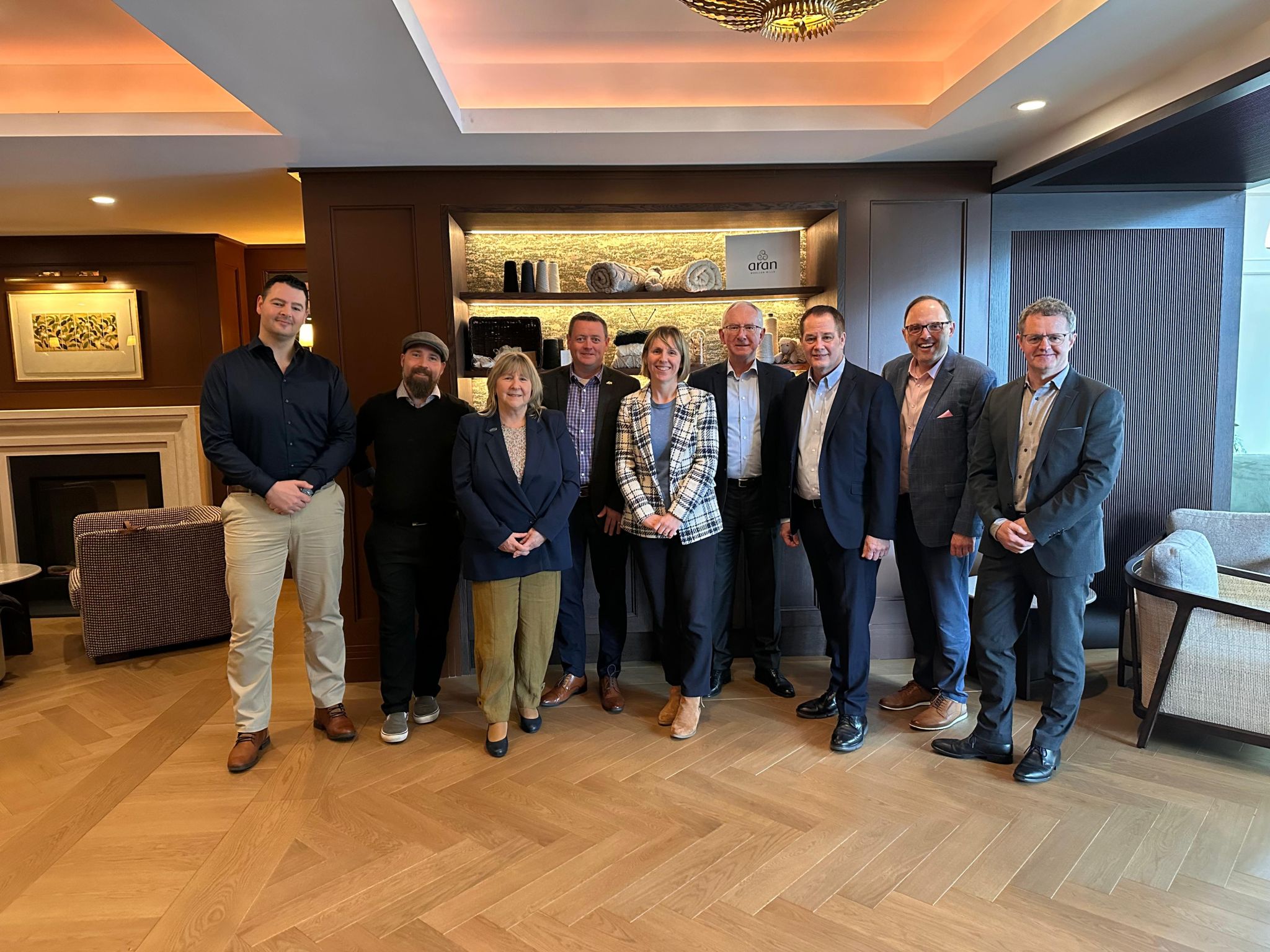 Picture featuring Maria Staunton (ATU iHub Mayo Manager). Also in the picture are Geraldine Horkan (CEO Westport Chamber), Damian Carr (Eyedea Medtech), Eoghan Gallagher (Thormech), John Magee (LEO Mayo) and John Caulfield