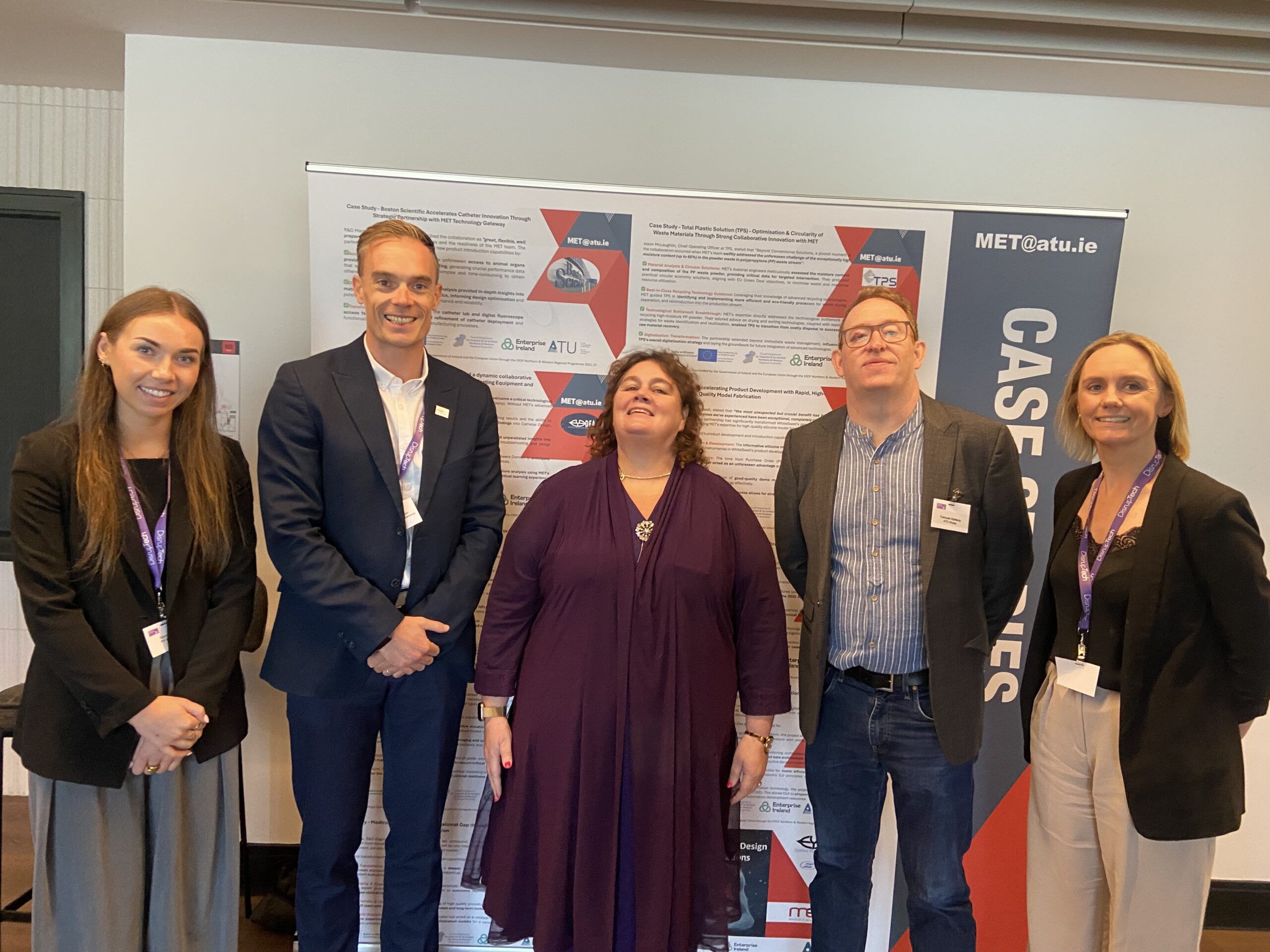 Left to right Lynn Collisson (IDA), Jamie Meehan (MET Technology Gateway),  Noeleen Hussey (IDA), Turlough Rafferty (ATU Innovation Hubs), Adrienne O Flynn (IDA) 